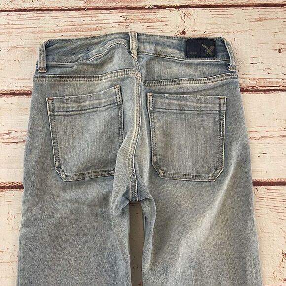 American Eagle Outfitters Super Stretch Flare Jeans Women's Size 0 Long - Picture 12 of 15